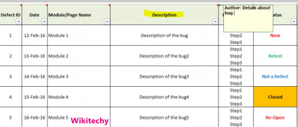 Bug Report Template