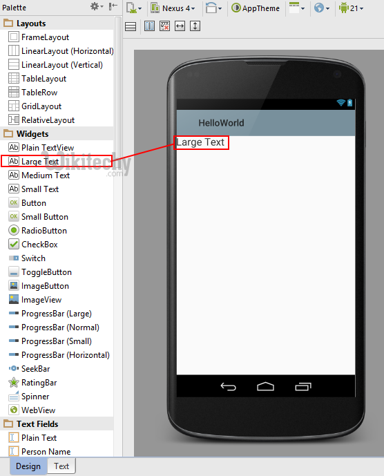  adding texview