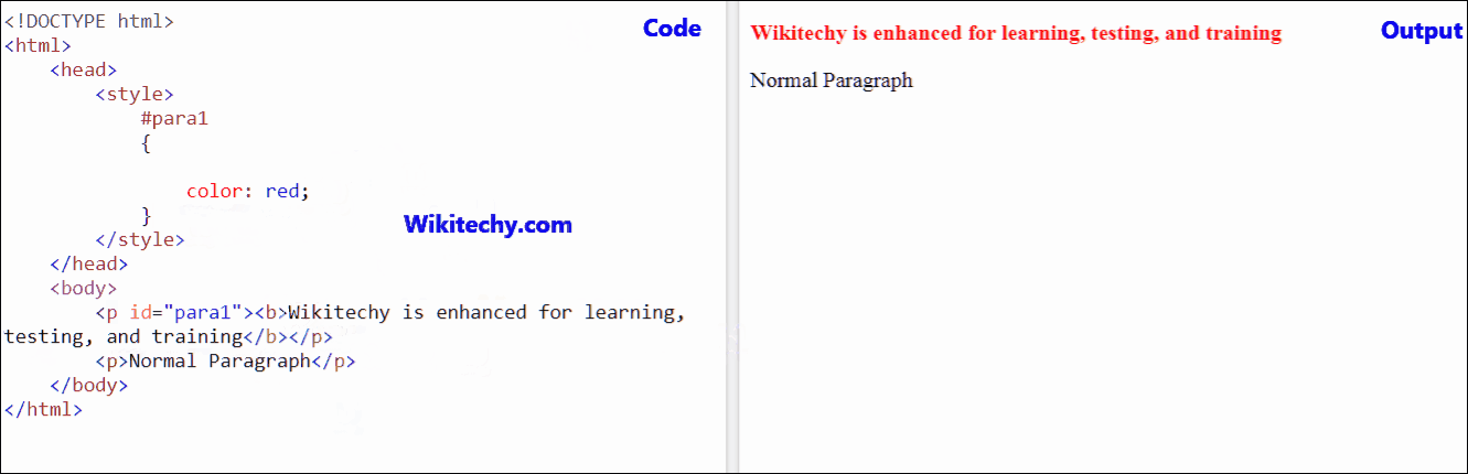  CSS Id Selector 