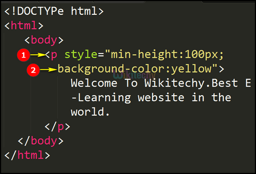 min height css
