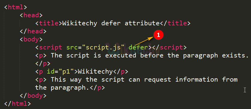  defer Attribute Code Explanation