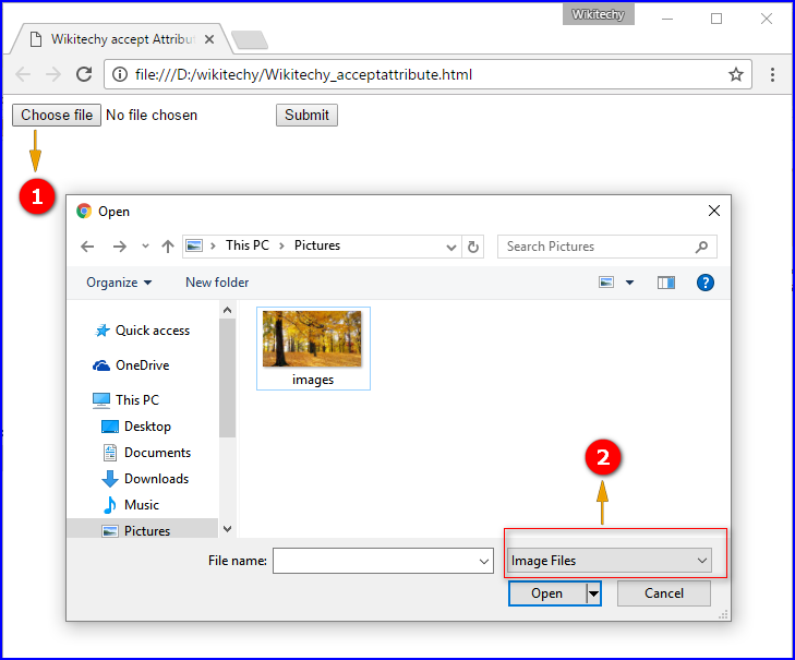 accept Attribute Tag Output