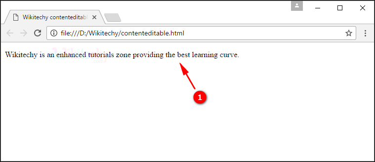 contenteditable Attribute Output