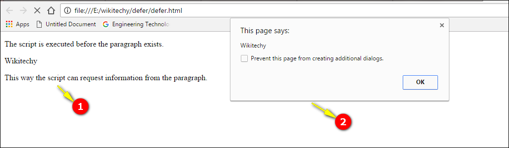  defer Attribute Tag Output