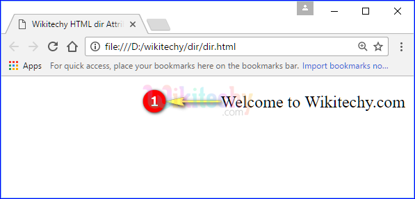 dir Attribute Output