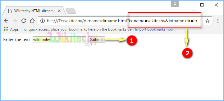 dirname Attribute Output