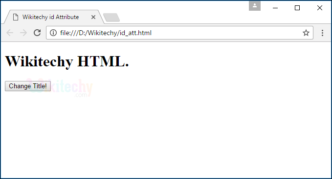 id Attribute Output