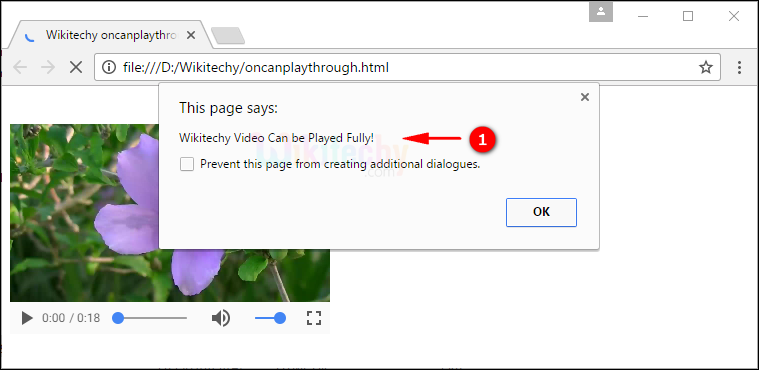 oncanplaythrough Attribute Output