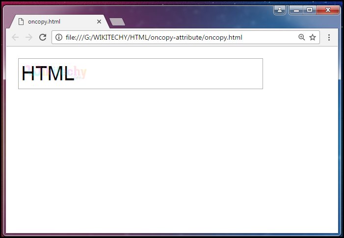 oncopy Attribute Output