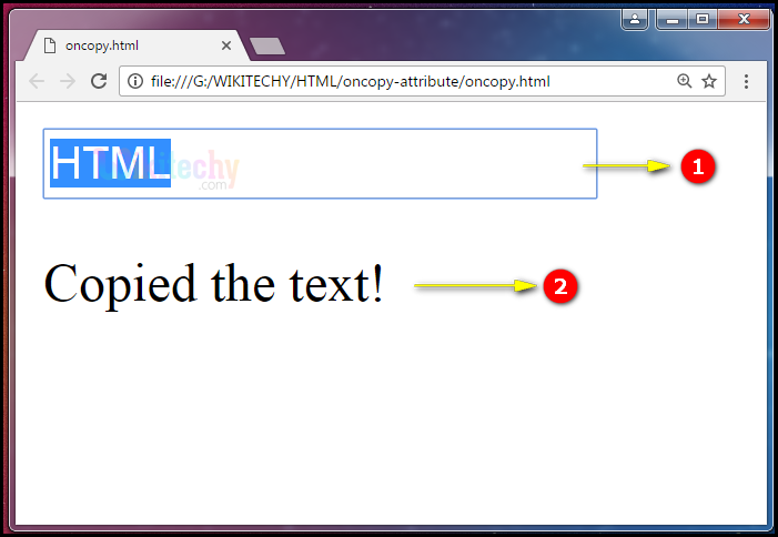 oncopy Attribute Output
