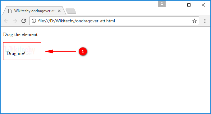 ondragover Attribute Output
