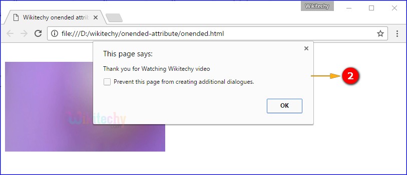 onended Attribute Output