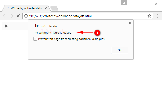 onloadeddata Attribute Tag Output