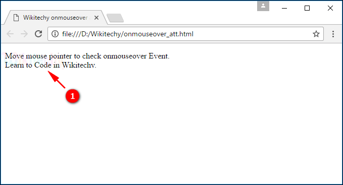 onmouseover Attribute Tag Output