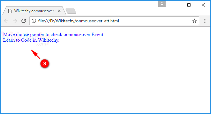 onmouseover Attribute Tag Output