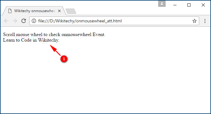 onmousewheel Attribute Tag Output