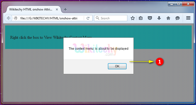 onshow Attribute Tag Output