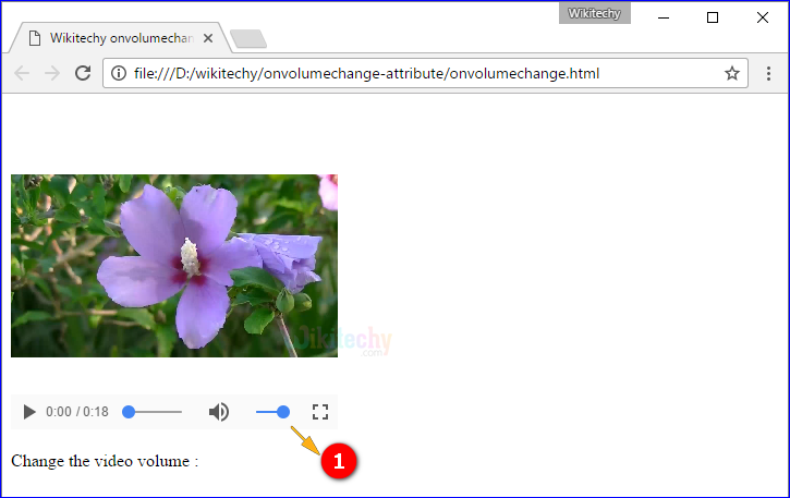 onvolumechange Attribute Output