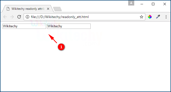 readonly Attribute Tag Output