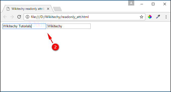 readonly Attribute Tag Output