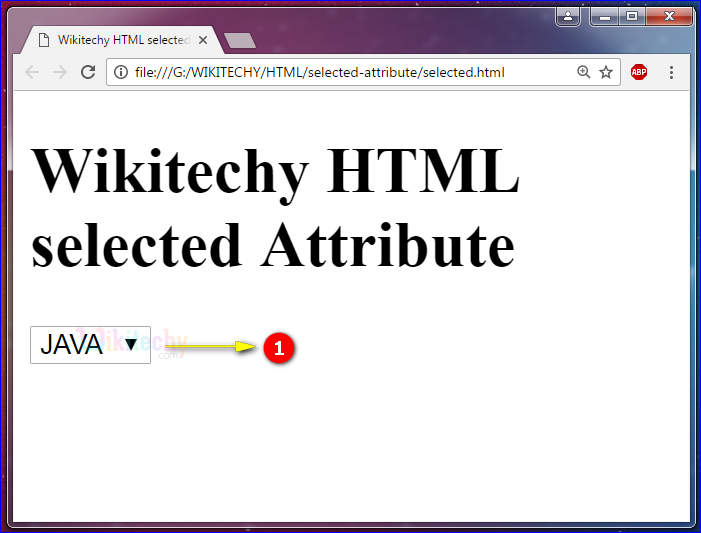 selected Attribute Output