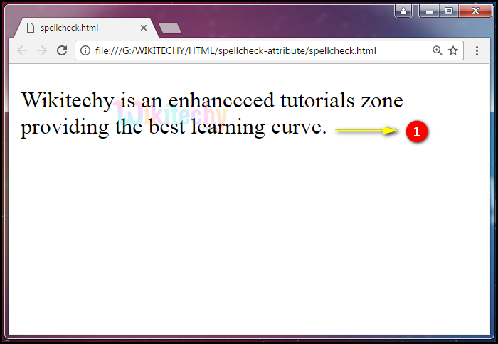 spellcheck Attribute Output