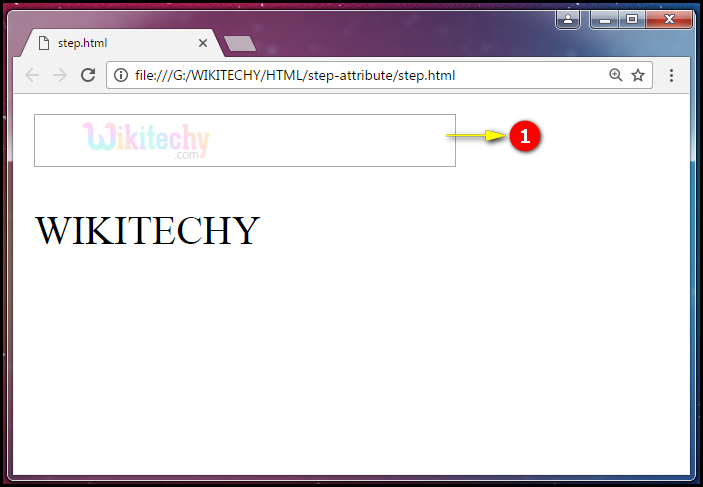 step Attribute Tag Output