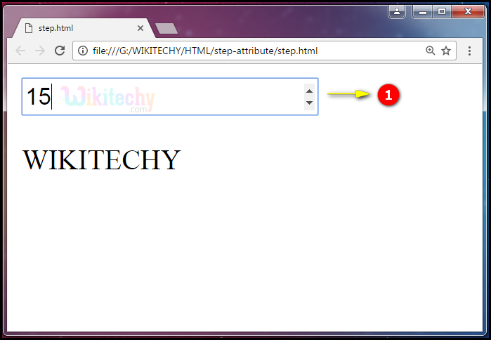 step Attribute Tag Output