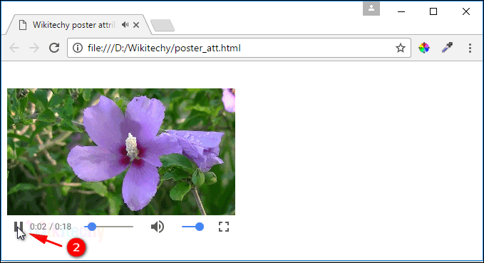 poster Attribute Output part-2 user hit play button poster image disapper video playing