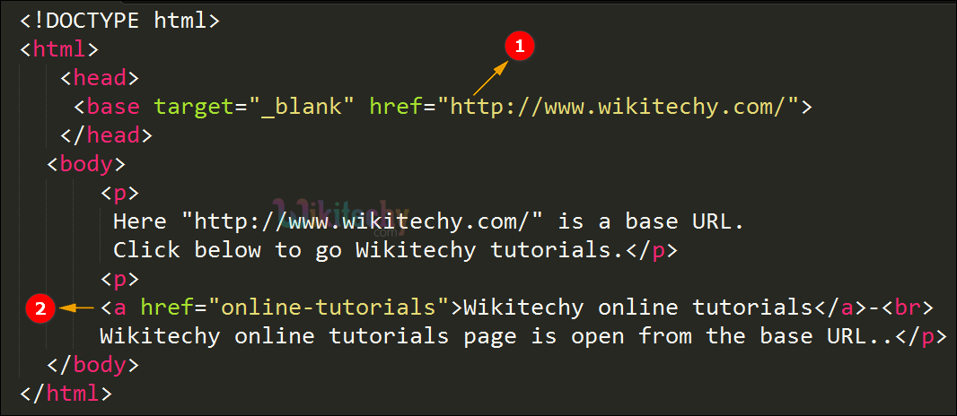 code explanation for <base> tag