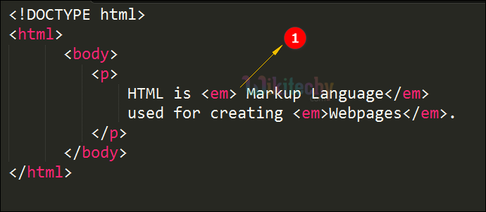 Emphasized <em> Tag Code Explanation
