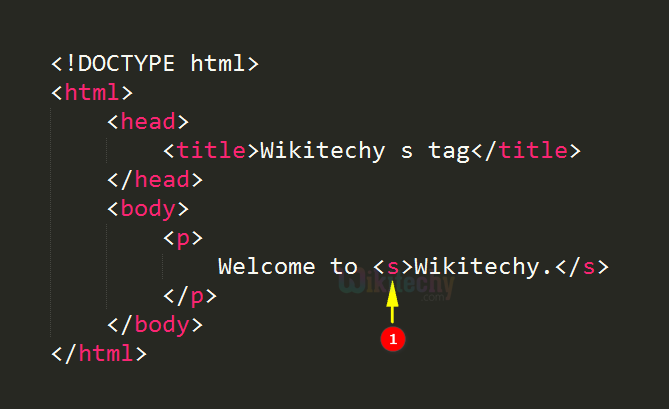 Strikethrough <s> Tag Code Explanation