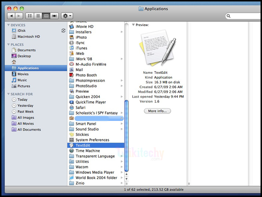 Open notepad in mac
