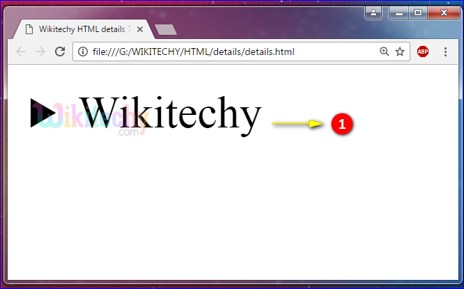 <details> Tag Output