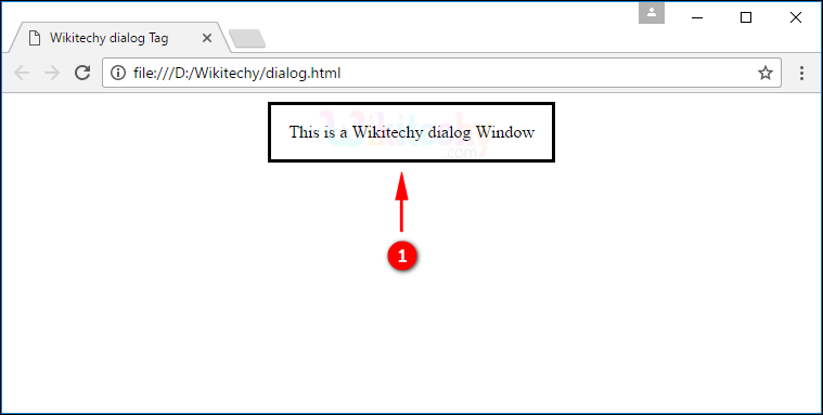 <dialog> Tag Output