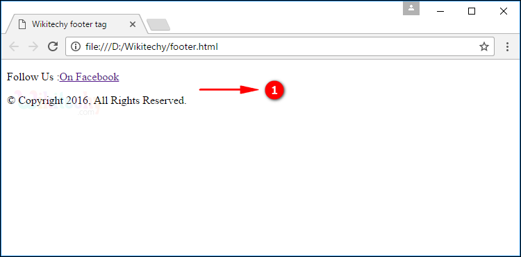 <footer> Tag Output
