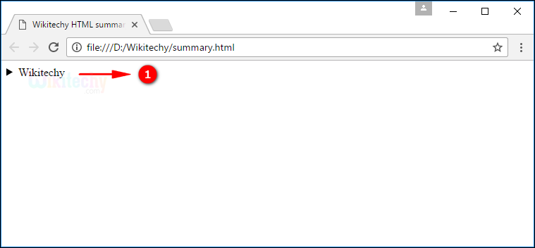 <summary> Tag Output