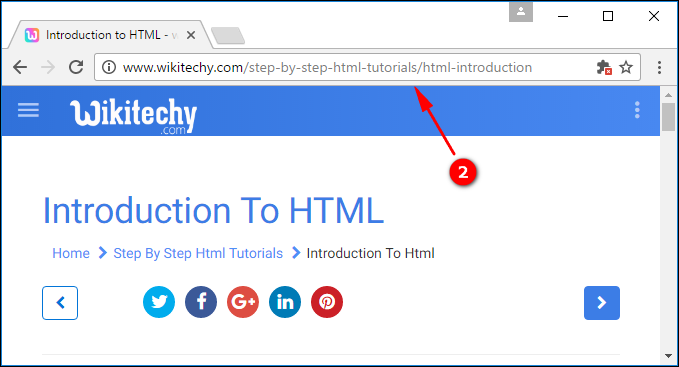 output for navigation tag