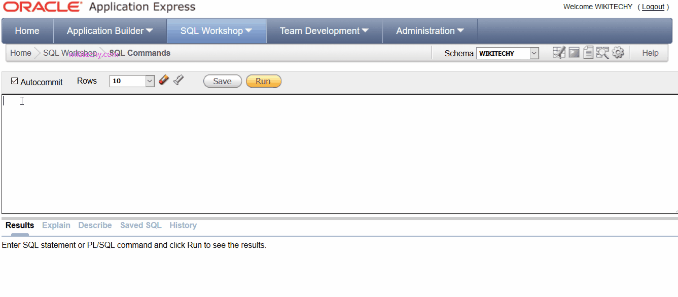 Oracle delete row using where