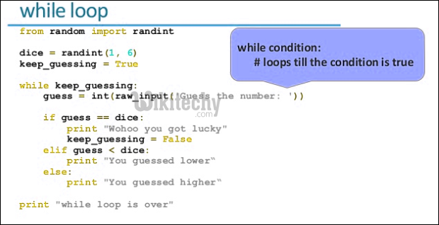 while loop