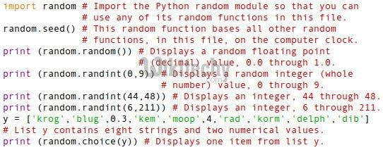 python randomize 