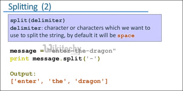 python splitting