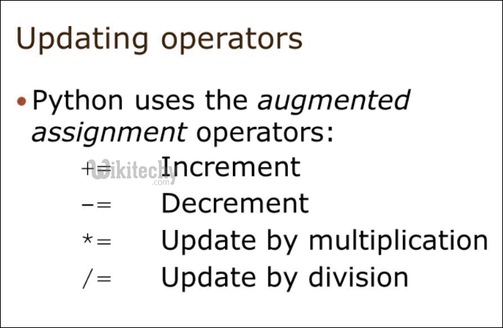 updating operators